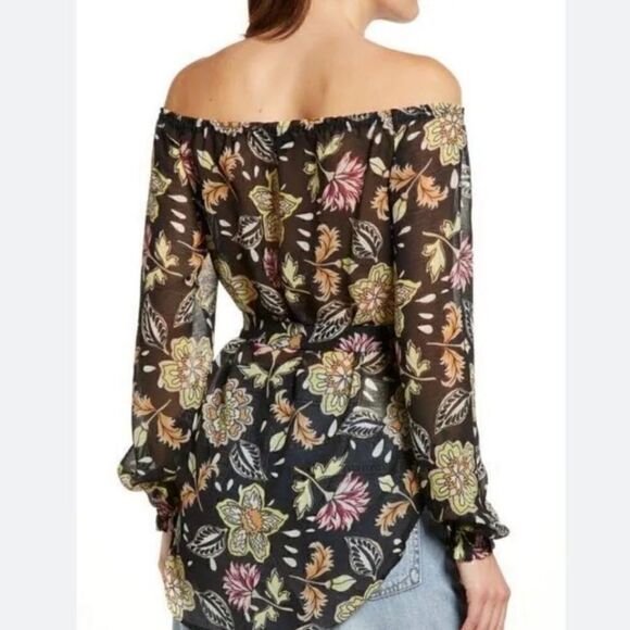 NWT Rag & Bone Sierra Floral Long Sleeve Sheer Blouse  Medium - Picture 4 of 12